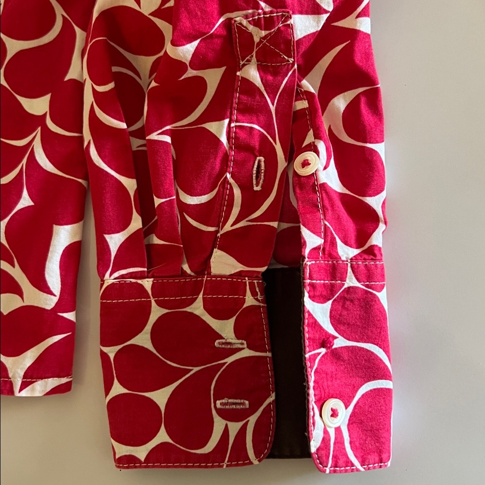 Boden Red and White Long Sleeve Top - Picture 6 of 8